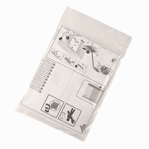 Skabelon til integreret låge på opvasker fra Bosch.